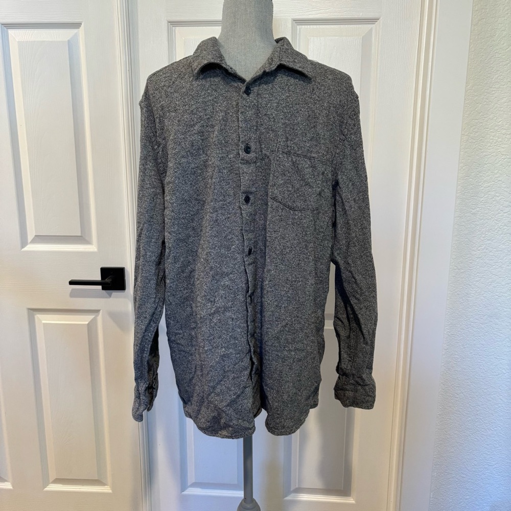 Grayers Heritage Flannels Men's XL Shirt Heather Gray Heavy 100%‎ Cotton